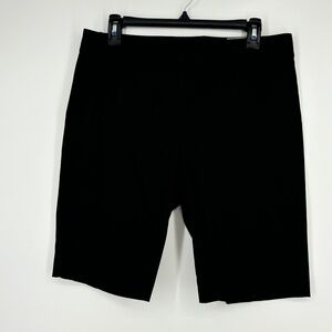 Van Heusen Womens Size 8 City Shorts Black Stretch Cotton Mid Rise Bermudas 11"